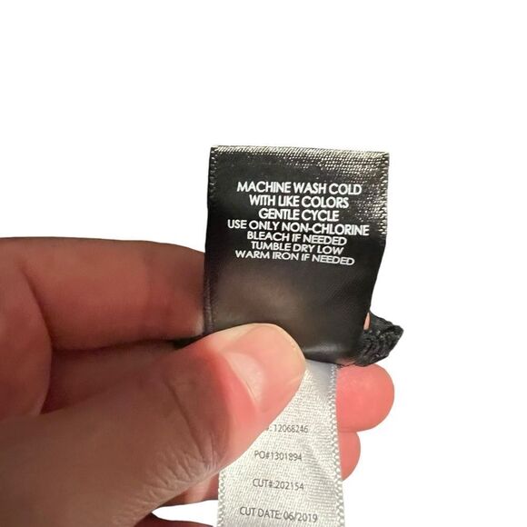 Torrid black faux wrap blouse with lace detail - Picture 4 of 9